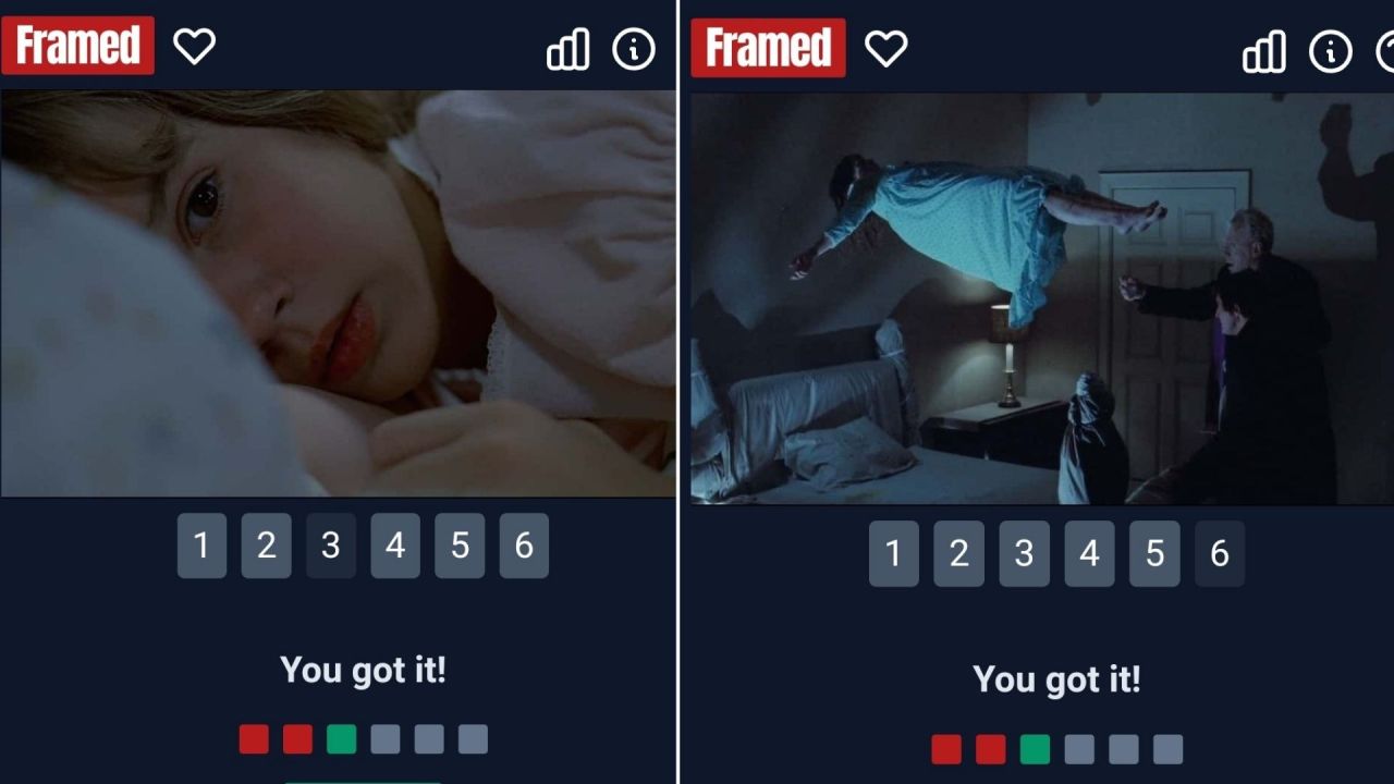 Framed is like Wordle but with movie stills to identify