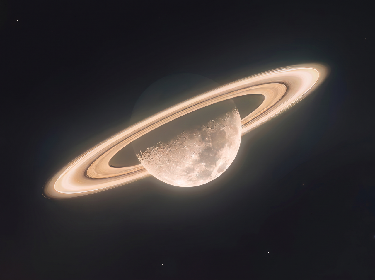 Glowing celestial portal with planets and cosmic light in deep space