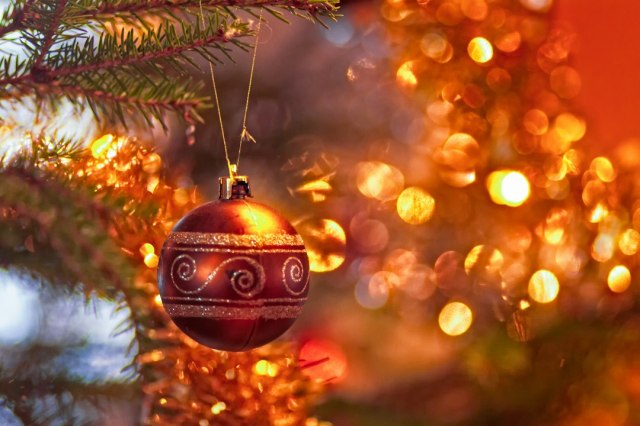 An old Christmas bauble hanging in the Christmas tree in Finland. Traditionally the Finns use real pine trees and decorate them just before Christmas Eve. www.theTravelPictures.com